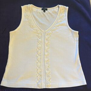 EUC Talbots Petite Embellished Tank